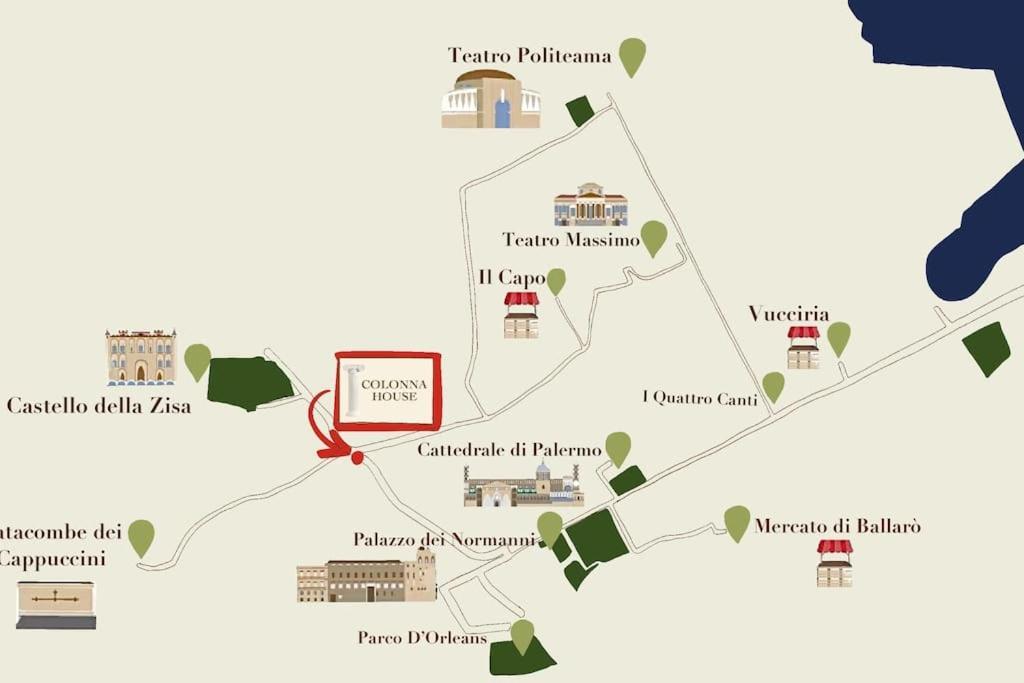 Colonna House Casa Tra La Zisa E La Cattedrale Apartment Палермо Екстериор снимка